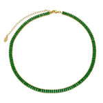 Choker Riveira Taylor Zircônias Esmeralda Folheada a Ouro 18k