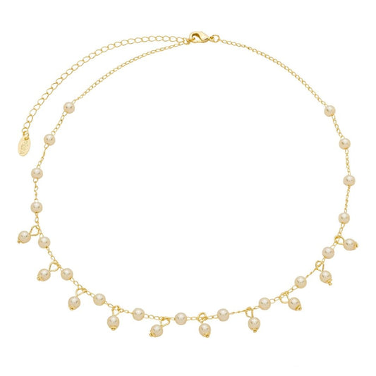 Choker Pérolas Ester Folheado a Ouro 18k