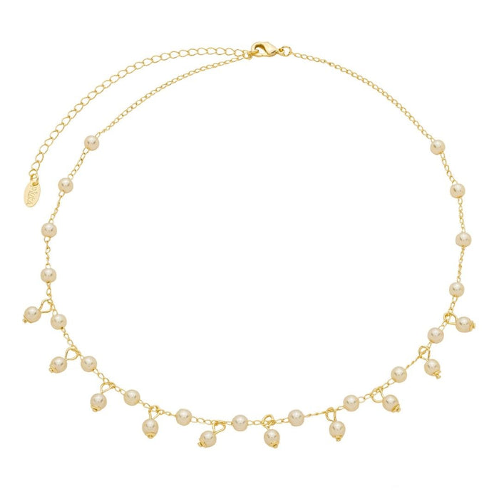 Choker Pérolas Ester Folheado a Ouro 18k