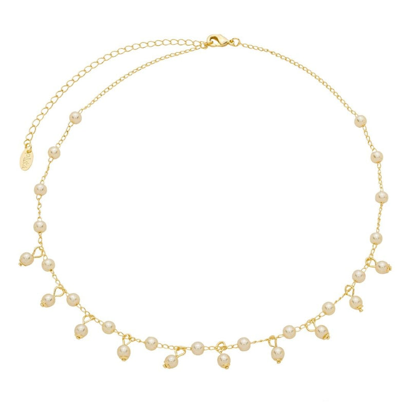 Choker Pérolas Ester Folheado a Ouro 18k