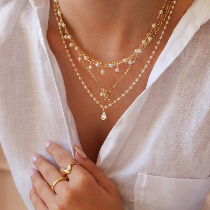 Choker Pérolas Ester Folheado a Ouro 18k