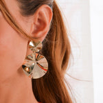 Brinco Matelado Alessandra Folheado a Ouro 18k