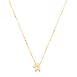 Colar Maitê Letra Inicial Pérola Folheado a Ouro 18