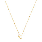 Colar Maitê Letra Inicial Pérola Folheado a Ouro 18