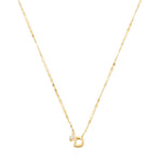 Colar Maitê Letra Inicial Pérola Folheado a Ouro 18