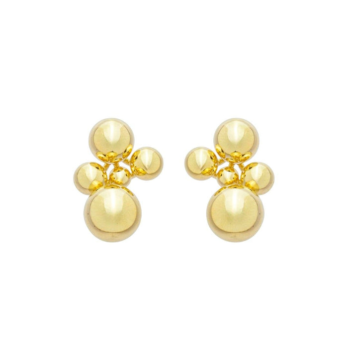 Brinco Orgânico Esferas Talita Folheado a Ouro 18k