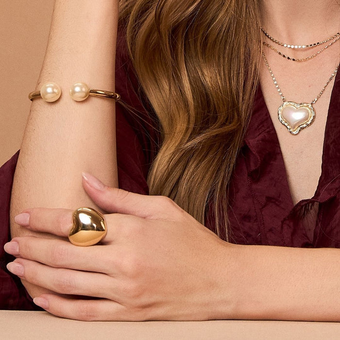 Bracelete Maisa Pérolas Folheado a Ouro 18k