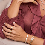 Anel Cléo Zircônias Folheado a Ouro 18k