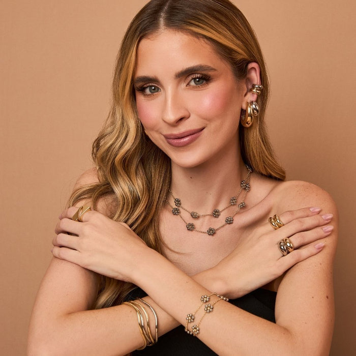 Bracelete Orgânico Stella Folheado a Ouro 18k