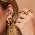 Brinco Argola Taylor Folheado a Ouro 18k