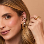 Brinco Argola Taylor Folheado a Ouro 18k