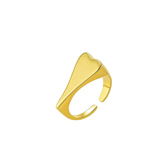 Anel Ajustável Coração Bianca Folheado a Ouro 18k