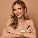 Brinco Ear Hook Rebeca Zircônias Folheado a Ouro 18k