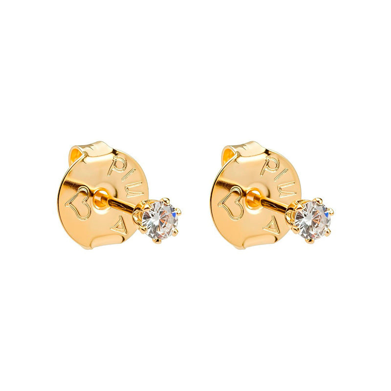Brinco Segundo Furo Luli Ponto de Luz Zircônia Folheado a Ouro 18k