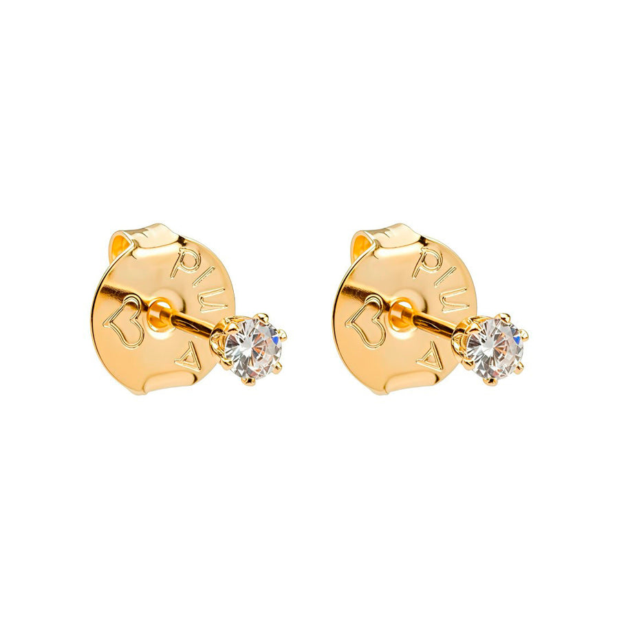 Brinco Segundo Furo Luli Ponto de Luz Zircônia Folheado a Ouro 18k