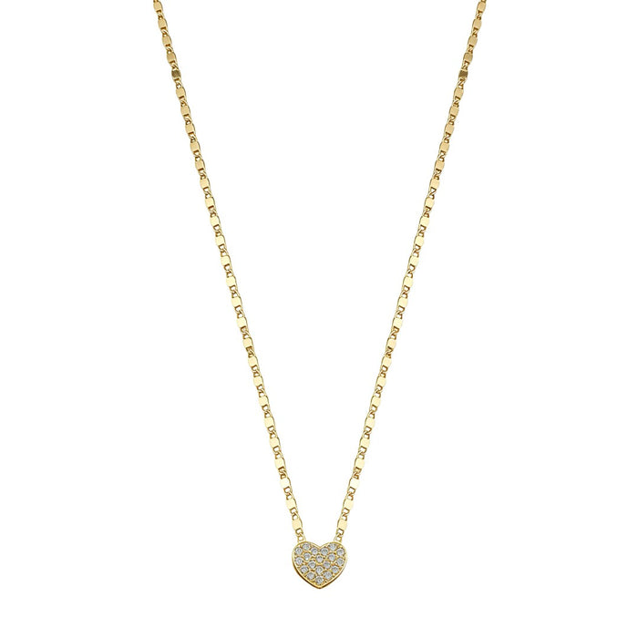 Colar de Coração Fernanda Zircônias Folheado a Ouro 18k