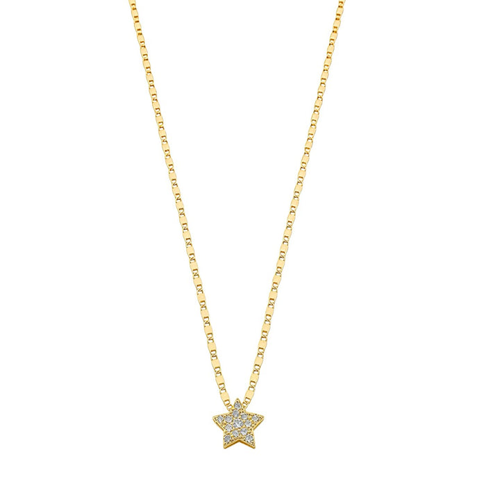 Colar de Estrela Fernanda Zircônias Folheado a Ouro 18k