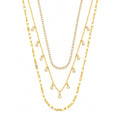 Mix de Colares Maria Helena Zircônias Folheado a Ouro 18k