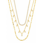 Mix de Colares Maria Helena Zircônias Folheado a Ouro 18k