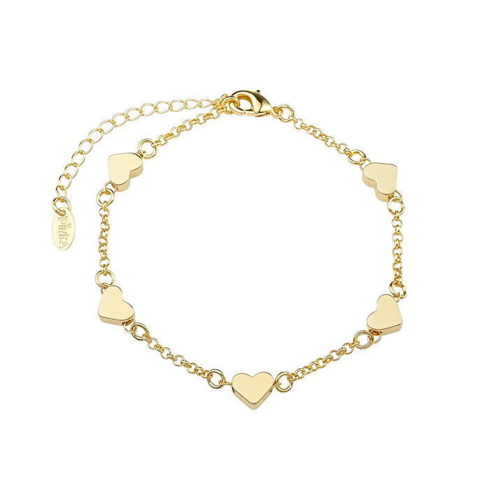 Pulseira Anne Coração Folheada a Ouro 18k