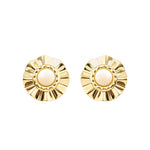 Brinco Orgânico Luisa Off White Folheado a Ouro 18k