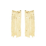 Brinco Ear Cuff Marcela Franjas Folheado a Ouro 18k