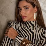 Brinco Ear Cuff Marcela Franjas Folheado a Ouro 18k