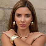 Brinco Argola Renata Folheado a Ouro 18k