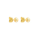 Brinco Bolinha Selena G Folheado a Ouro 18k