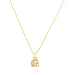 Colar Longo Helena Zircônia Folheado a Ouro 18k