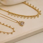 Colar Longo Helena Zircônia Folheado a Ouro 18k