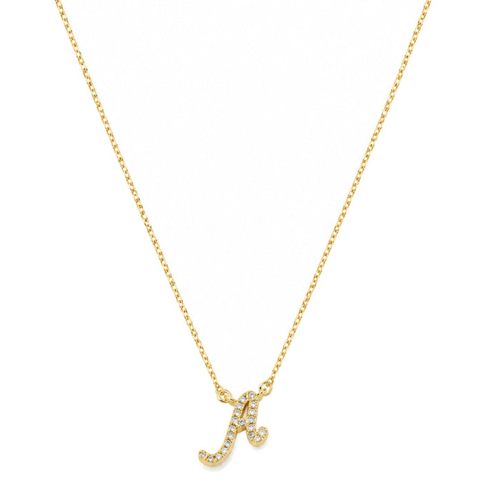 Colar com Letra Inicial Ana Zircônias Folheado a Ouro 18k