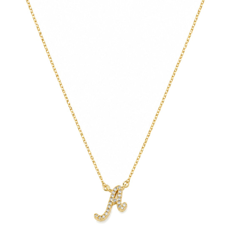 Colar com Letra Inicial Ana Zircônias Folheado a Ouro 18k
