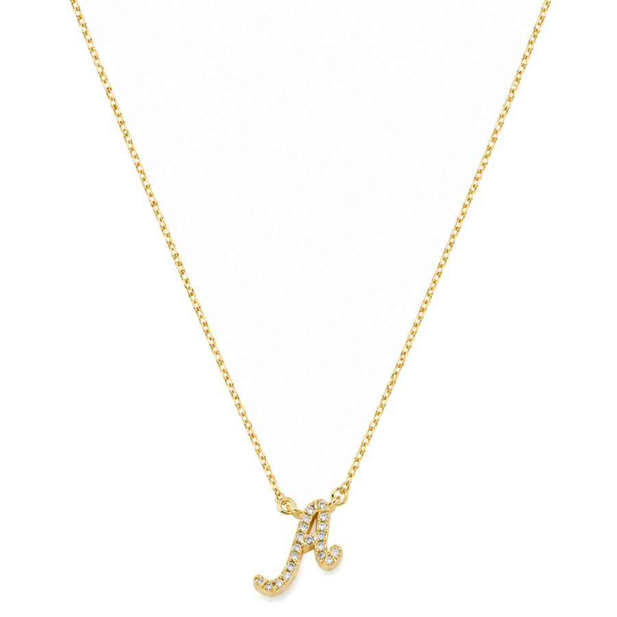 Colar com Letra Inicial Ana Zircônias Folheado a Ouro 18k