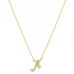Colar com Letra Inicial Ana Zircônias Folheado a Ouro 18k