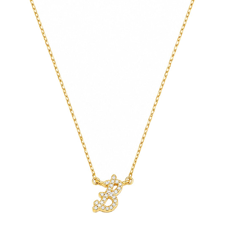 Colar com Letra Inicial Ana Zircônias Folheado a Ouro 18k