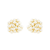 Brinco Pérolas Orgânico Thais Folheado a Ouro 18k