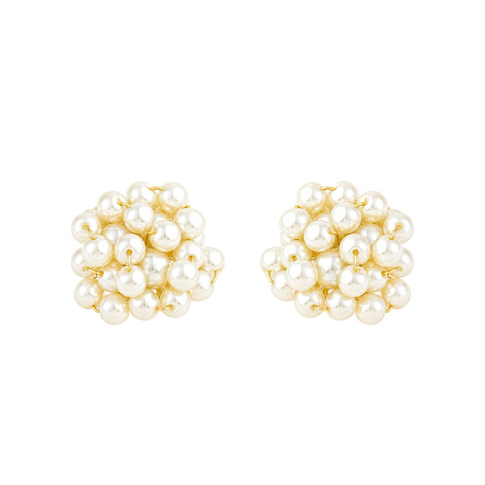 Brinco Pérolas Orgânico Thais Folheado a Ouro 18k