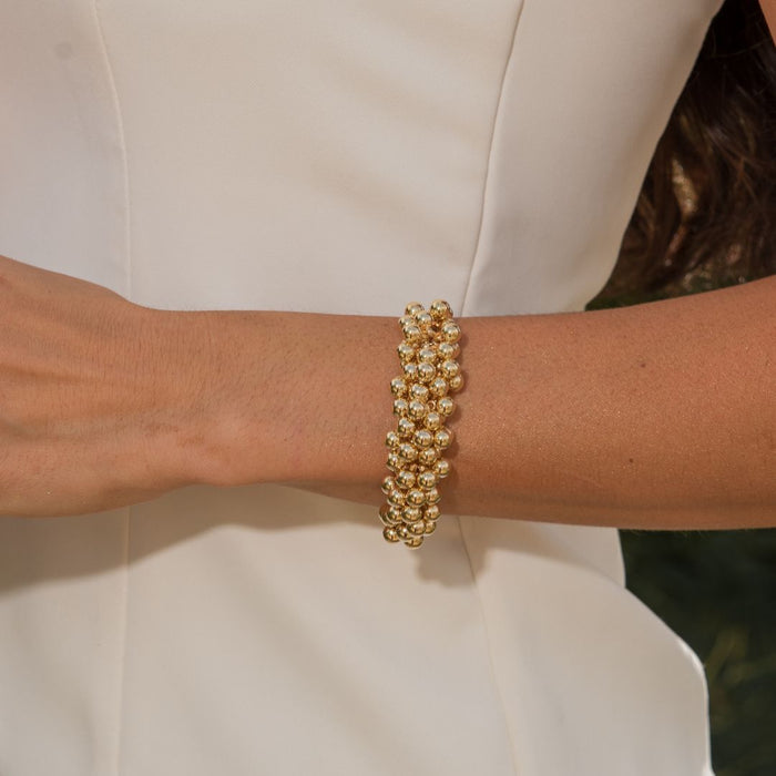 Bracelete Gaya Esferas Folheado a Ouro 18k