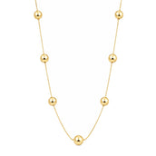 Colar Curto Estela Esferas Folheado a Ouro 18k