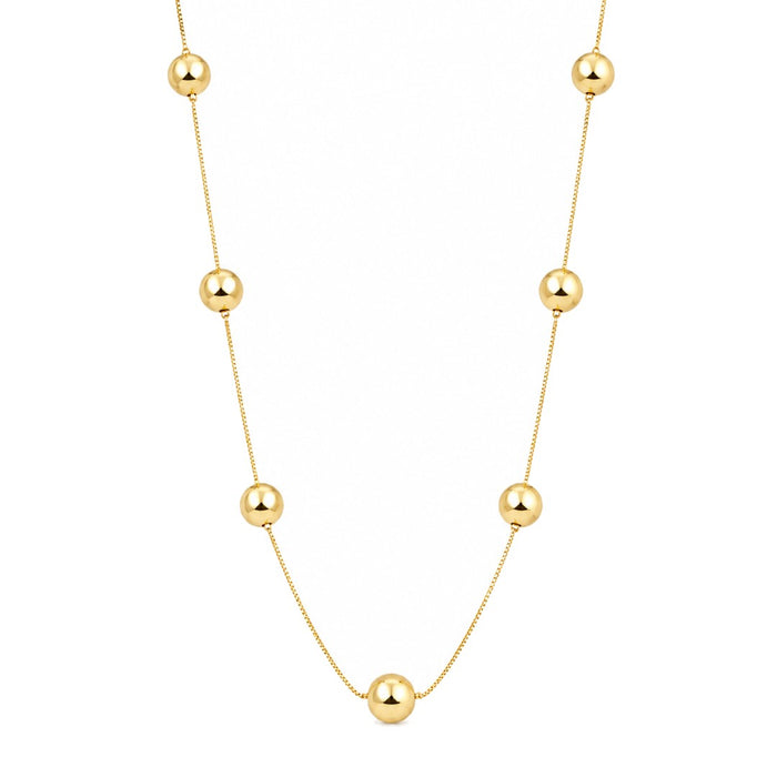 Colar Curto Estela Esferas Folheado a Ouro 18k