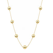 Colar Longo Estela Esferas Folheado a Ouro 18k