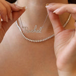 Colar Personalizado Nome Moissanite Prata 925