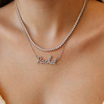 Colar Personalizado Nome Moissanite Prata 925