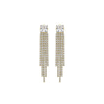 Brinco Franjas Antonella Zicônias Folheado a Ouro 18k