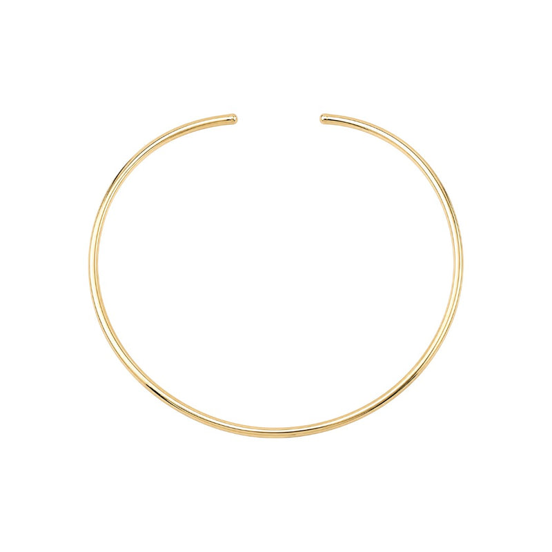 Gargantilha Tubo Fina Fabi 3mm Folheada a Ouro 18k