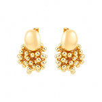 Brinco Meia Esfera Rafa Folheado a Ouro 18k