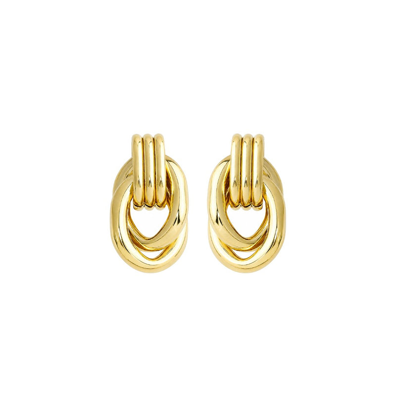 Brinco Elos Helis Folheado a Ouro 18k