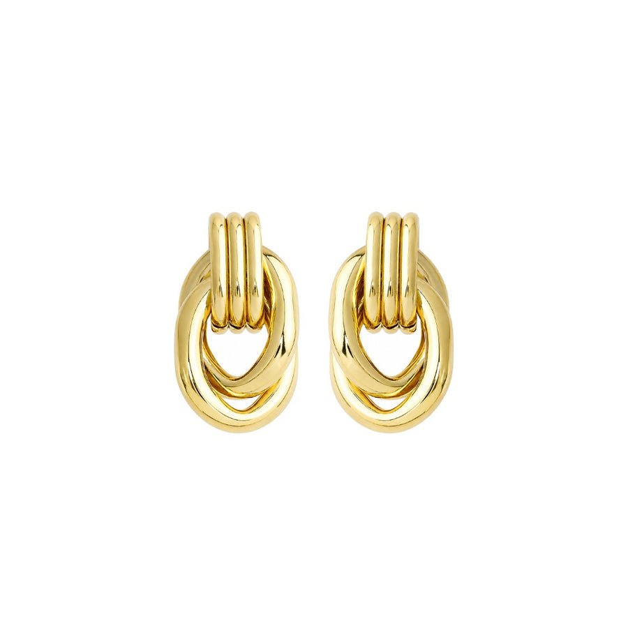 Brinco Elos Helis Folheado a Ouro 18k