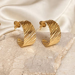 Brinco de Argola Esther Folheado a Ouro 18k